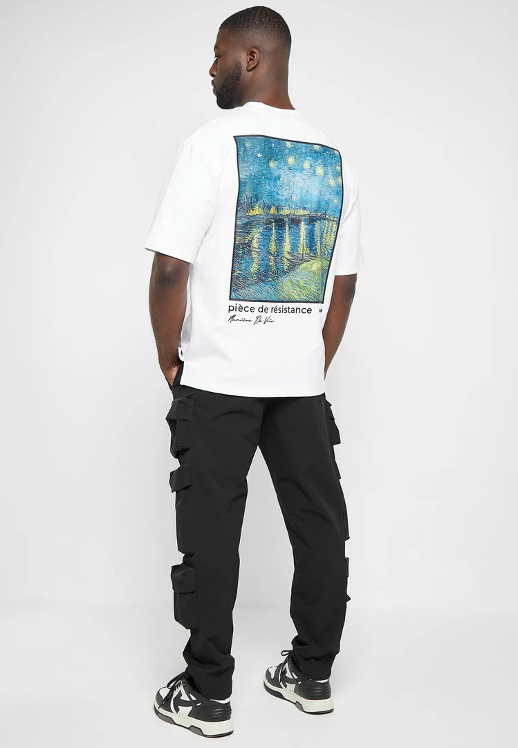Man T-Shirts Van Gogh Graphic T-Shirt - White T-SHIRTS & TOPS
