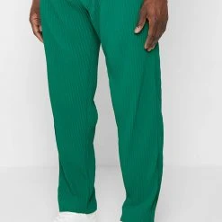 Man Casual Trousers Pleated Trousers - Green