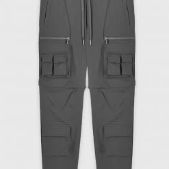 Man Casual Trousers 2-in-1 Hardware Cargo Pants - Grey