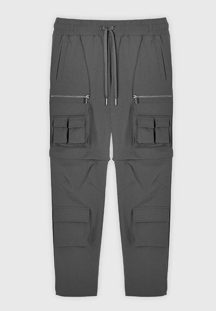 Man Casual Trousers 2-in-1 Hardware Cargo Pants - Grey