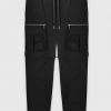Man Casual Trousers 2-in-1 Hardware Cargo Pants - Black