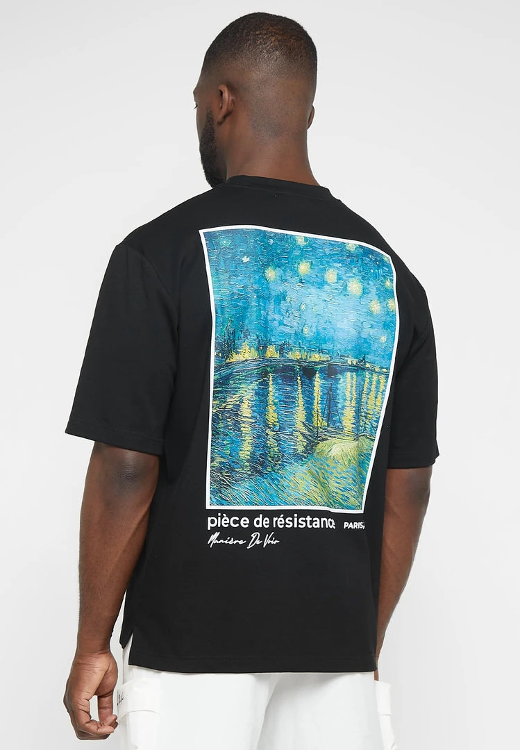 Man T-Shirts T-SHIRTS & TOPS Van Gogh Graphic T-Shirt - Black