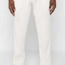 Man Casual Trousers Pleated Trousers - Cream