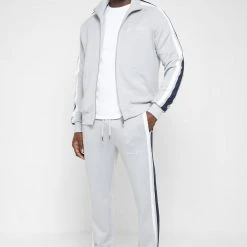 Man Tracksuit Tops TRACKSUITS Twin Stripe Track Jacket - Grey