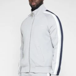 Man Tracksuit Tops TRACKSUITS Twin Stripe Track Jacket - Grey