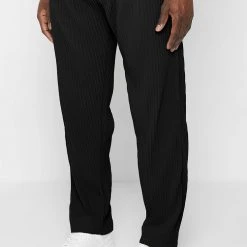 Man Casual Trousers Pleated Trousers - Black