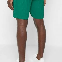 Man Shorts Pleated Shorts - Green