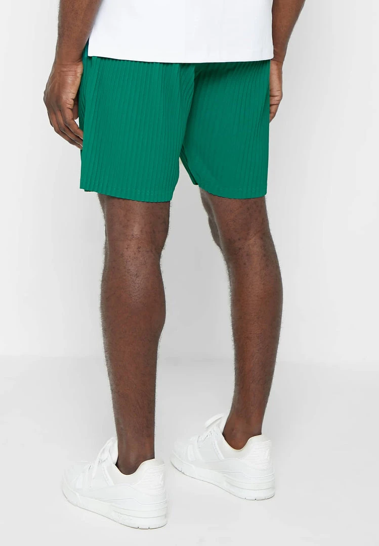 Man Shorts Pleated Shorts - Green