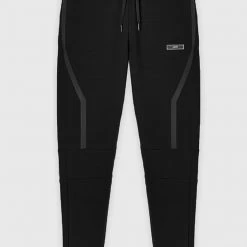 Man Tracksuit Bottoms TRACKSUITS Taped Tech Track Pants - Black