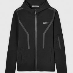 Man Tracksuit Tops TRACKSUITS Taped Tech Track Jacket - Black
