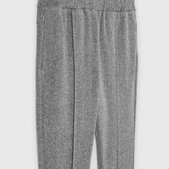 Man Casual Trousers CO-ORDS Herringbone Bottom - Grey