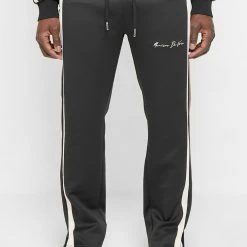 Man Tracksuit Bottoms TRACKSUITS Twin Stripe Track Pants - Black