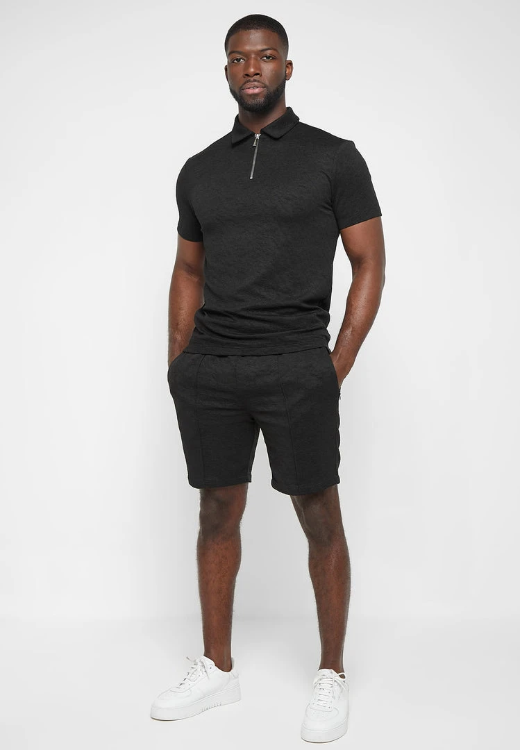 Man Shorts Jacquard Shorts - Black