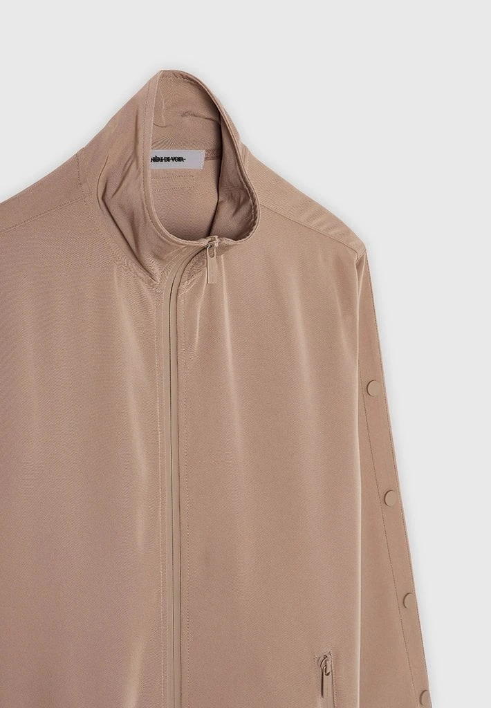 Man Tracksuit Tops TRACKSUITS Matte Popper Track Jacket - Beige