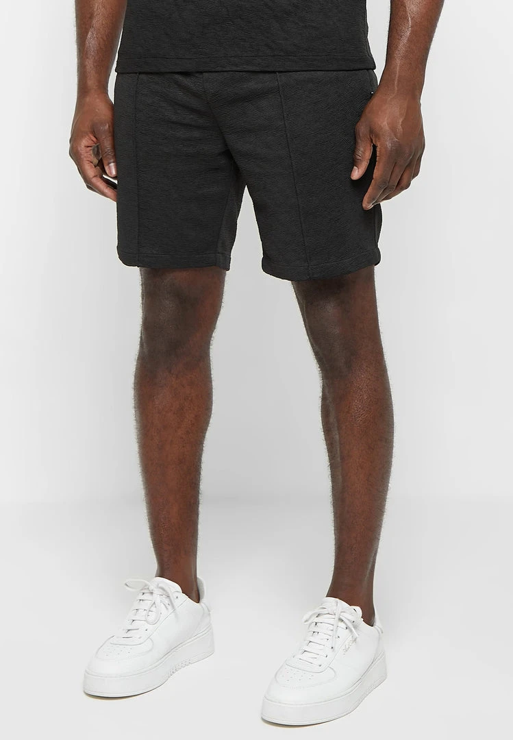 Man Shorts Jacquard Shorts - Black