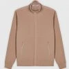 Man Tracksuit Tops TRACKSUITS Matte Popper Track Jacket - Beige