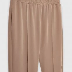 Man Tracksuit Bottoms Matte Popper Track Pants - Beige TRACKSUITS