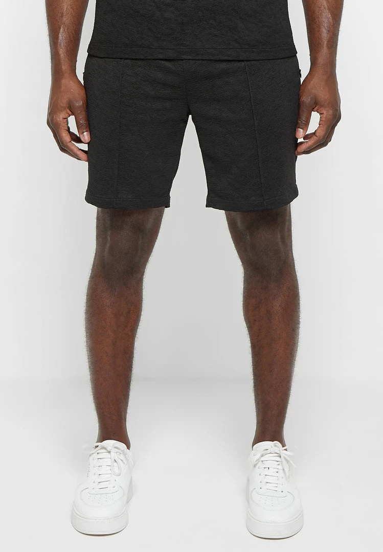 Man Shorts Jacquard Shorts - Black