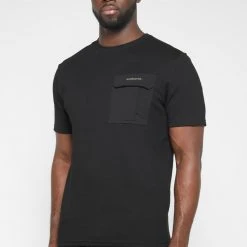 Man T-Shirts Technical Cargo Pocket T-Shirt - Black