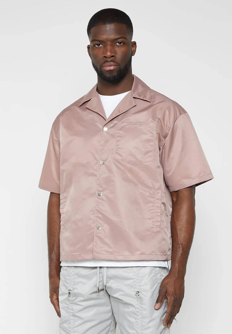 Man Shirts Nylon Revere Shirt - Pink