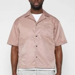 Man Shirts Nylon Revere Shirt - Pink