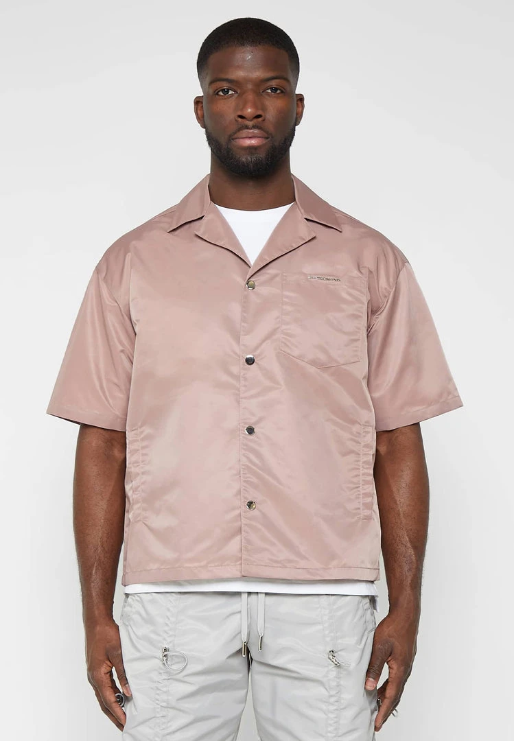 Man Shirts Nylon Revere Shirt - Pink