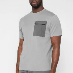 Man T-Shirts Technical Cargo Pocket T-Shirt - Grey
