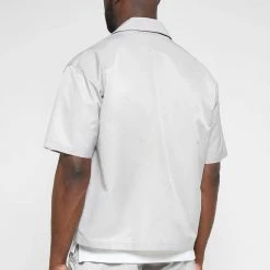 Man Shirts Nylon Revere Shirt - Grey