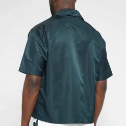 Man Shirts Nylon Revere Shirt - Green