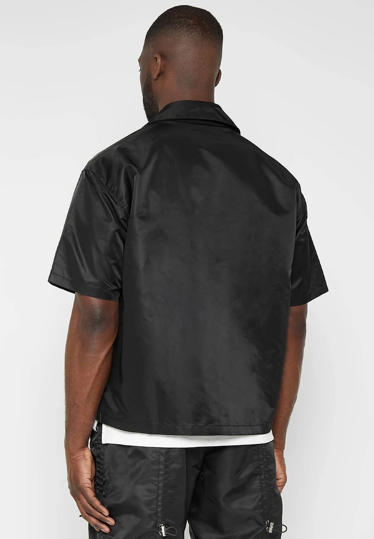 Man Shirts Nylon Revere Shirt - Black