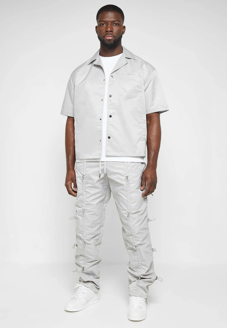 Man Casual Trousers Bungee Cargo Pants - Grey