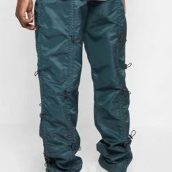 Man Casual Trousers Bungee Cargo Pants - Green