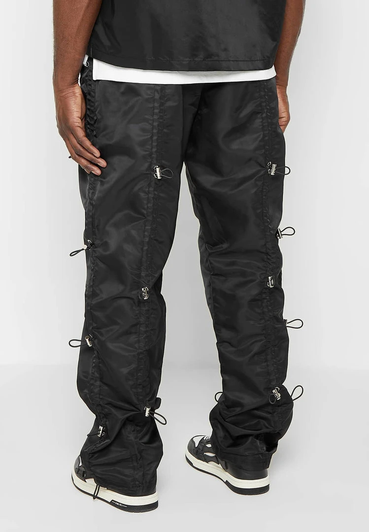 Man Casual Trousers Bungee Cargo Pants - Black