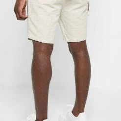 Man Shorts Textured Linen Shorts - Beige
