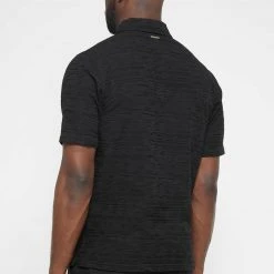 Man Shirts Textured Linen Shirt - Black