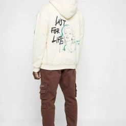 Man Hoodies Graffiti Hoodie - Cream