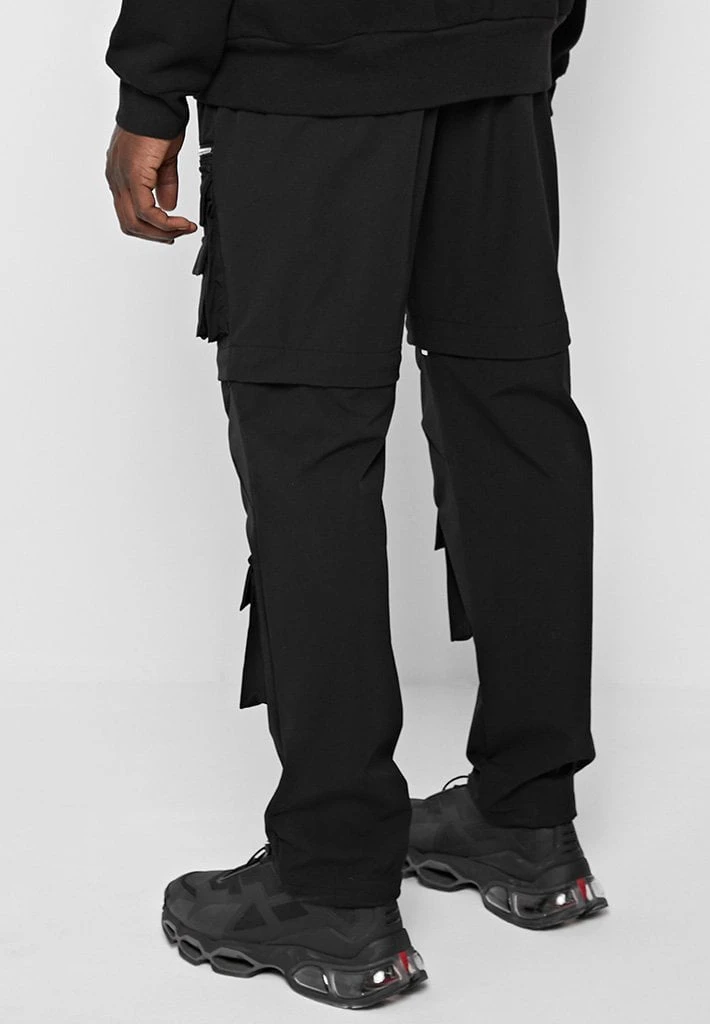 Man Casual Trousers 2-in-1 Hardware Cargo Pants - Black
