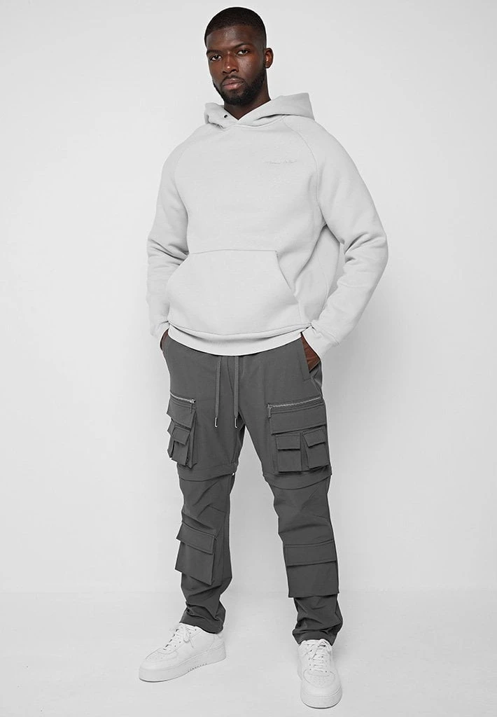 Man Casual Trousers 2-in-1 Hardware Cargo Pants - Grey