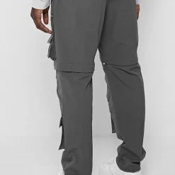 Man Casual Trousers 2-in-1 Hardware Cargo Pants - Grey