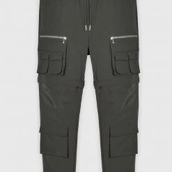 Man Casual Trousers 2-in-1 Hardware Cargo Pants - Dark Green
