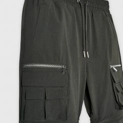 Man Casual Trousers 2-in-1 Hardware Cargo Pants - Dark Green