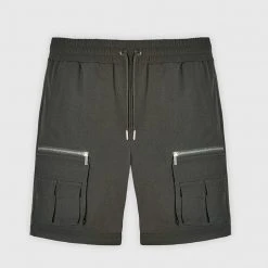 Man Casual Trousers 2-in-1 Hardware Cargo Pants - Dark Green