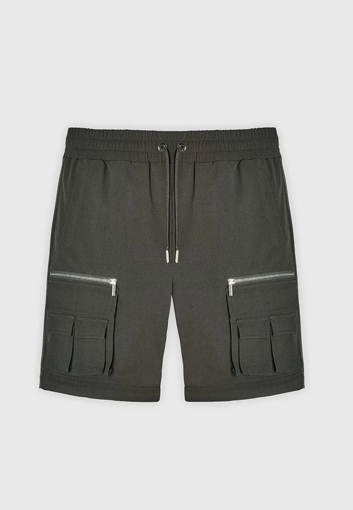 Man Casual Trousers 2-in-1 Hardware Cargo Pants - Dark Green