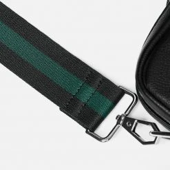 Man Accessories Stripe Tape Crossbody Bag - Black