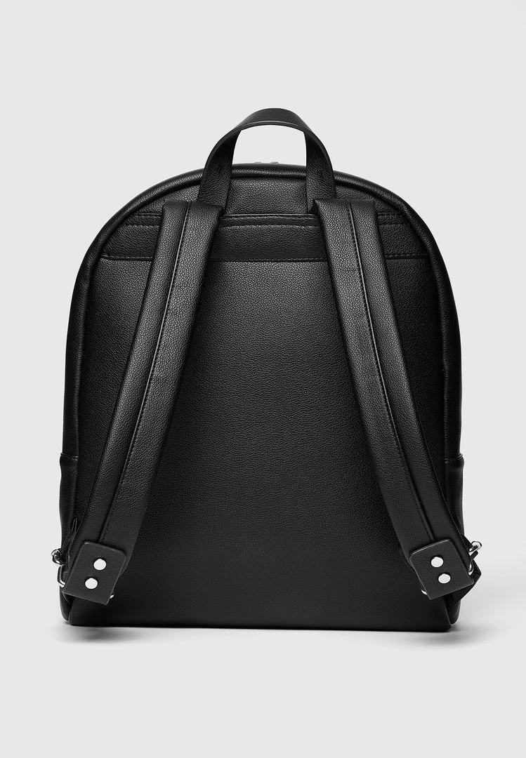 Man Accessories Stripe Tape Backpack - Black