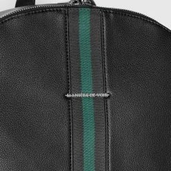 Man Accessories Stripe Tape Backpack - Black