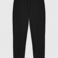 Man Tracksuit Bottoms TRACKSUITS Matte Popper Track Pants - Black