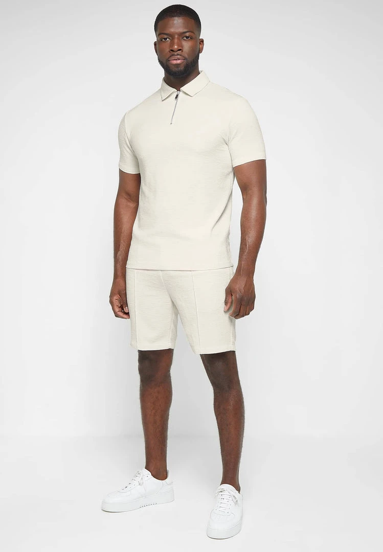 Man Shorts Jacquard Shorts - Beige