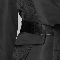 Woman Coats Belted Blazer Jacket - Black OUTERWEAR