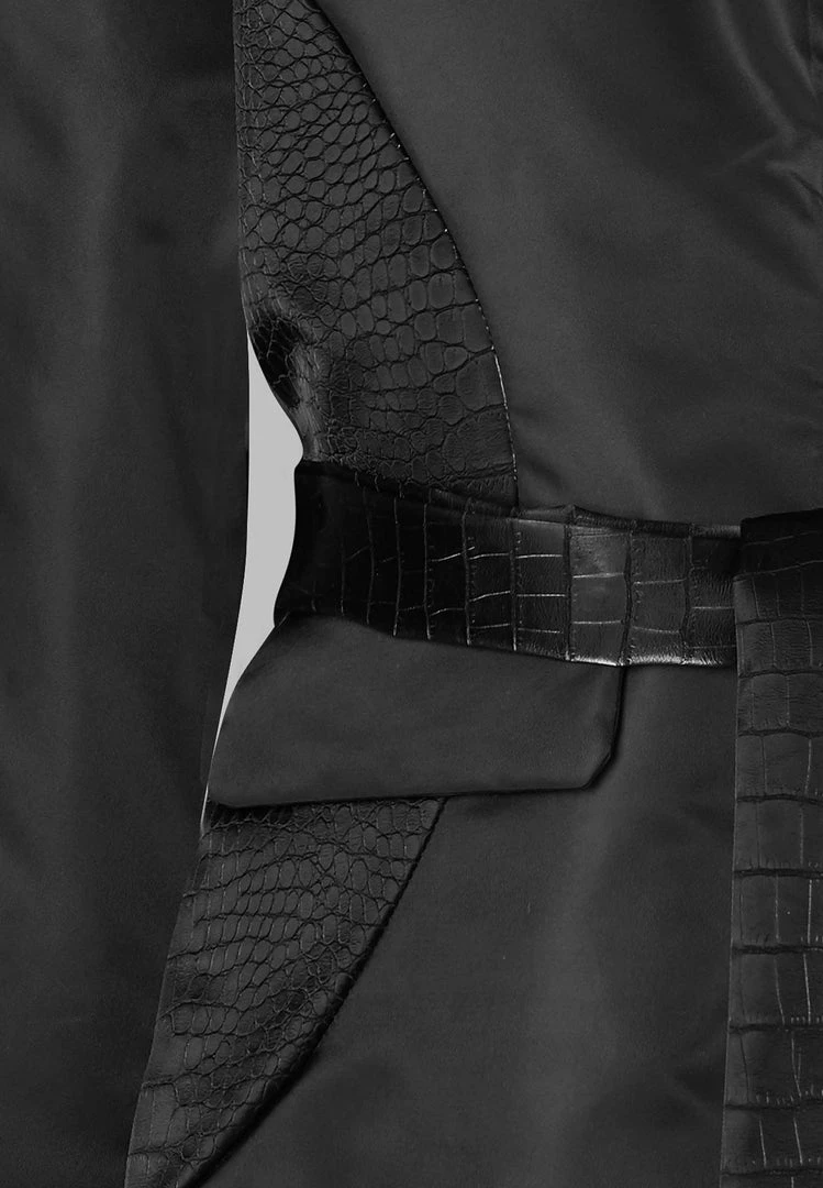 Woman Coats Belted Blazer Jacket - Black OUTERWEAR